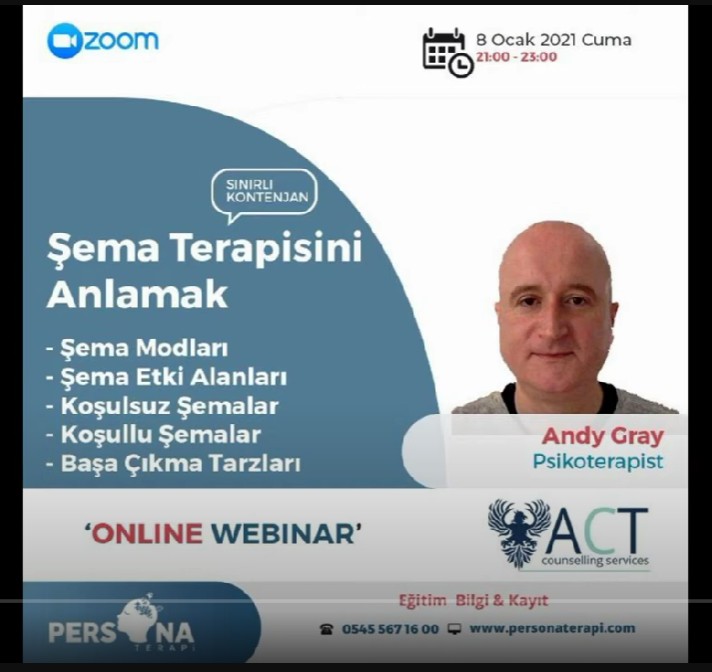 ŞEMA TERAPİYİ ANLAMAK - ULUSLARARASI WEB SEMİNERİ